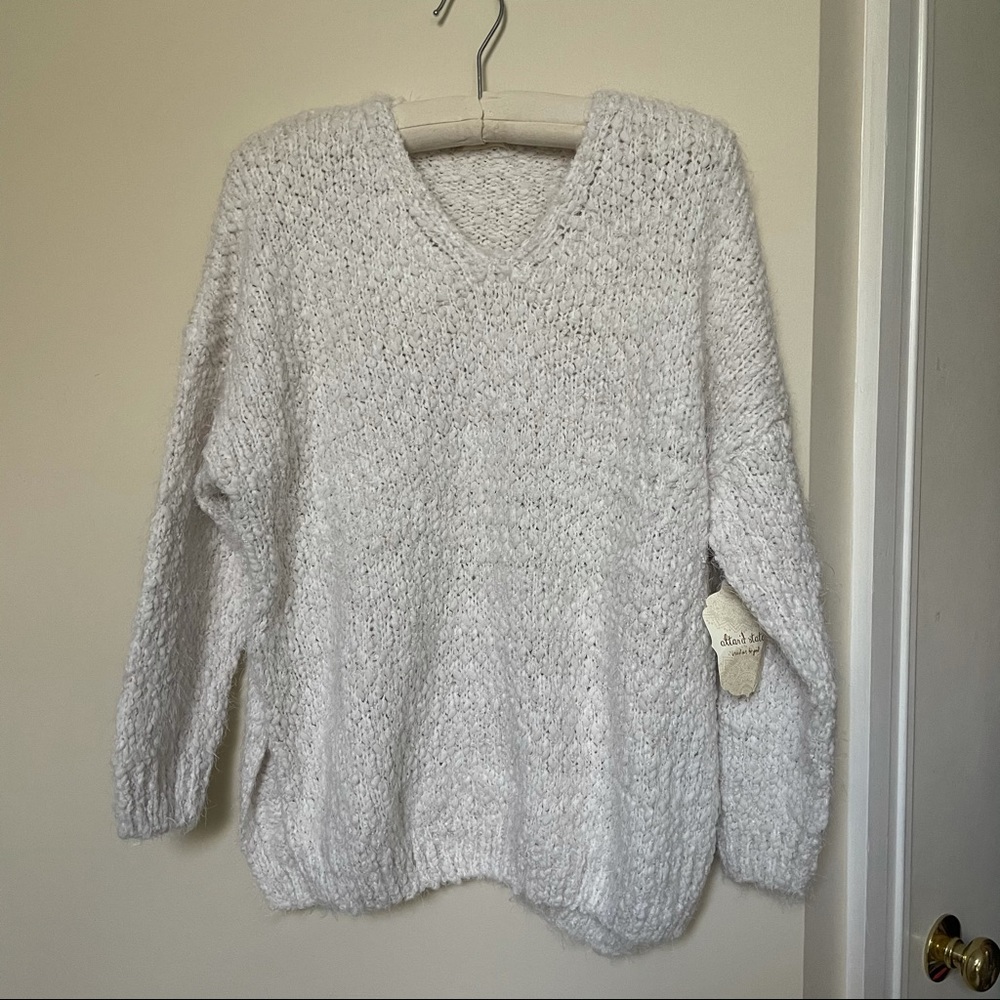 NWT Altar’d State Eyelash White Ivory Pullover Sweater